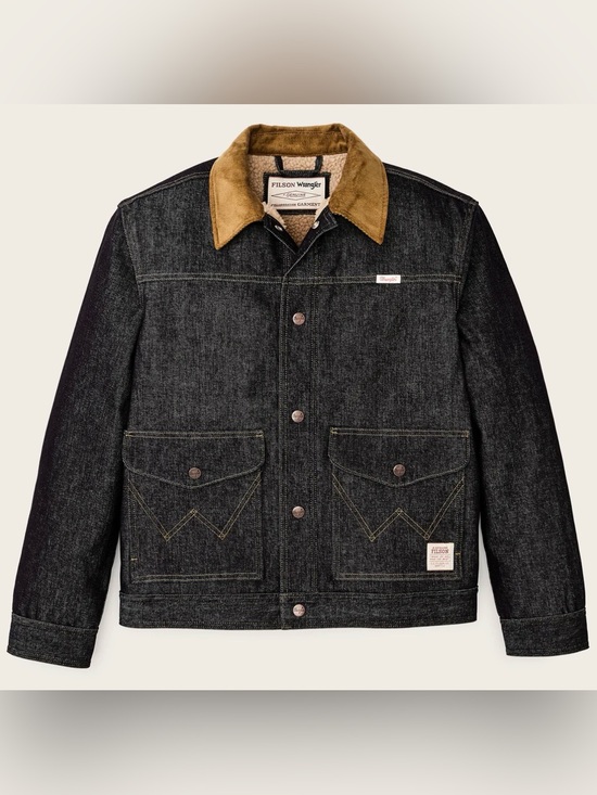 Filson Other - Filson Wool Lined Indigo Denim Work Jacket with Corduroy Collar